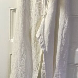 Women’s White Linen Pants